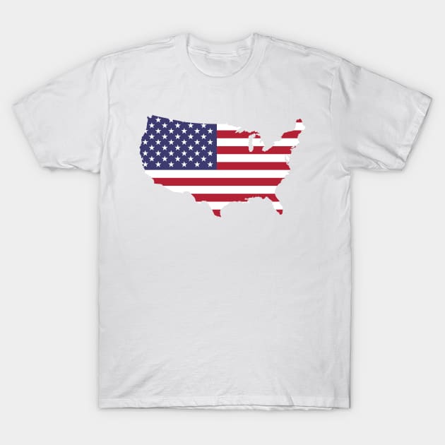 48 Contiguous States Flag T-Shirt by ClothingAmericana